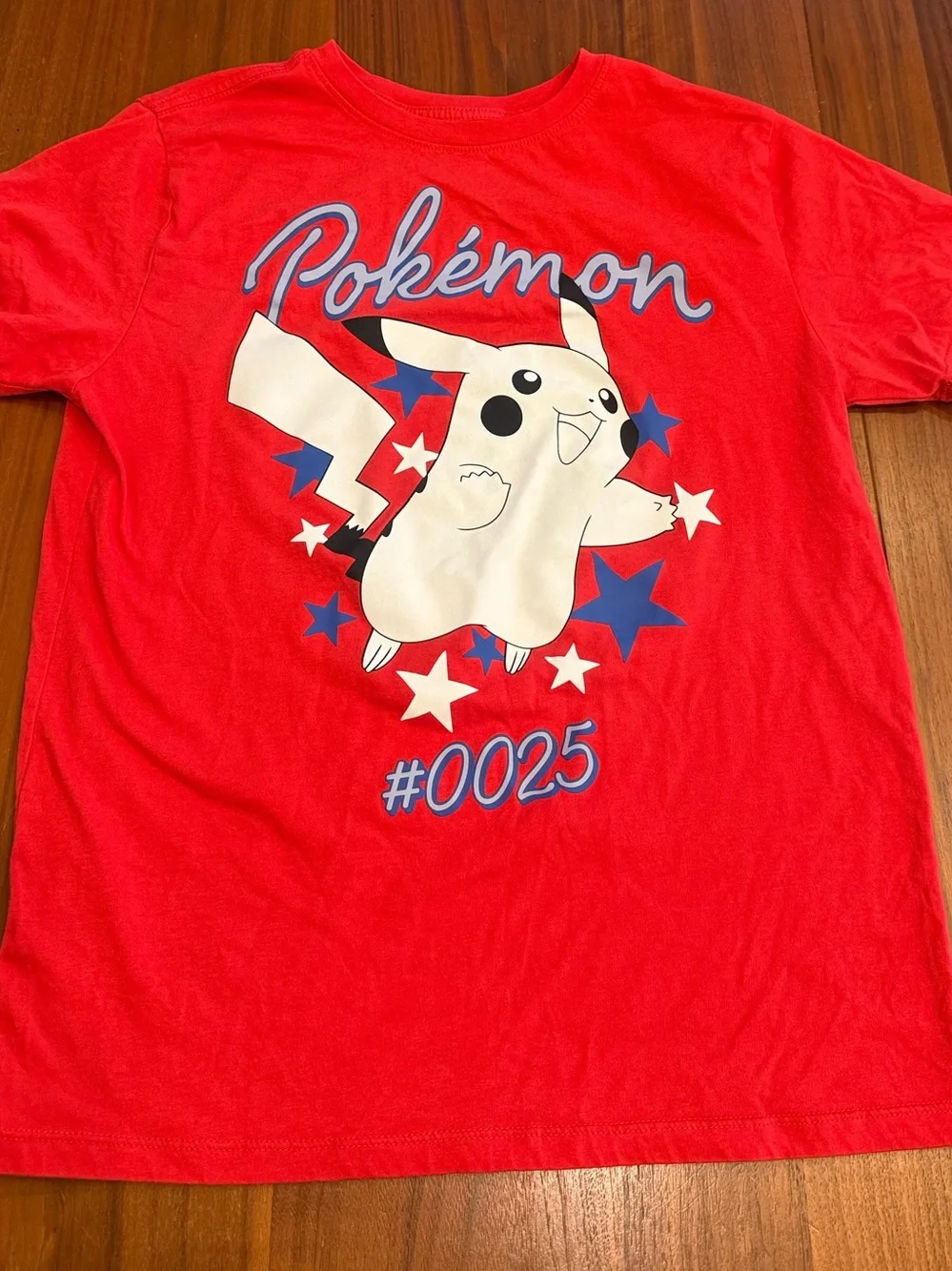 Red Pikachu Graphic Tee for Kids